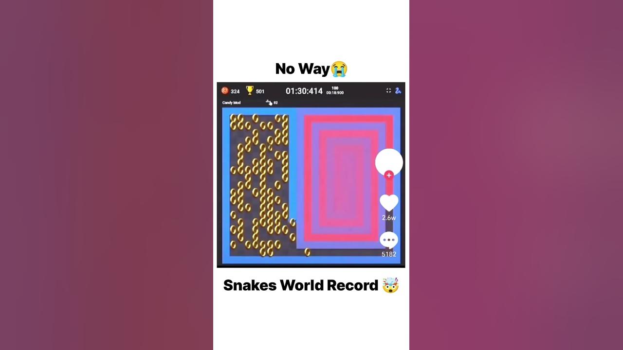 Snakes world Record 🤯 #arcade #memes #snakes - YouTube