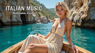 Mediterranean Coastal Drive 🌊 Italian Music, Ocean Waves & Scenic Road 4K