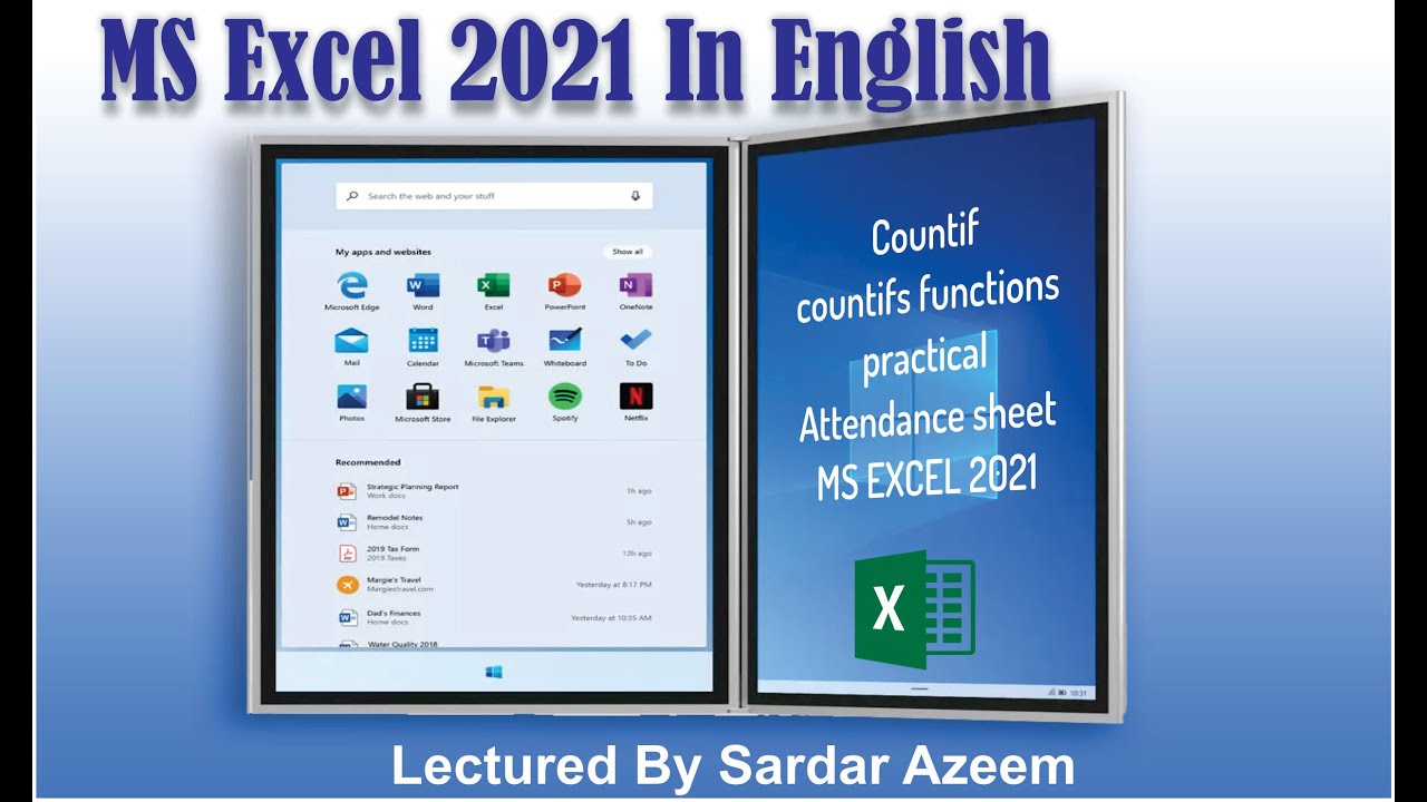 Attendance Sheet Employees & count if count ifs functions in MS Excel