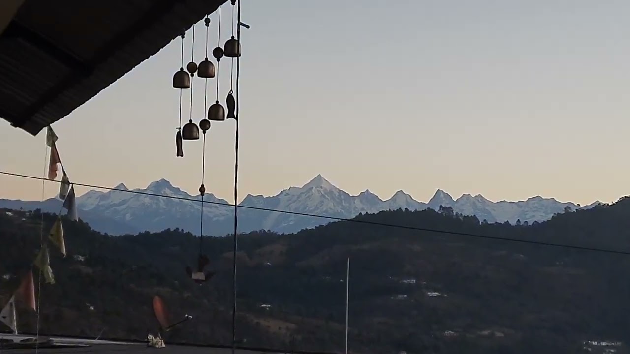 FROM HOTEL BALCONY NANDA DEVI || PANCHACHULI PEAKS FROM CHOUKORI || FULL MOUNTAIN RANGE VIEW