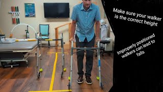 Proper height for adjusting a walker