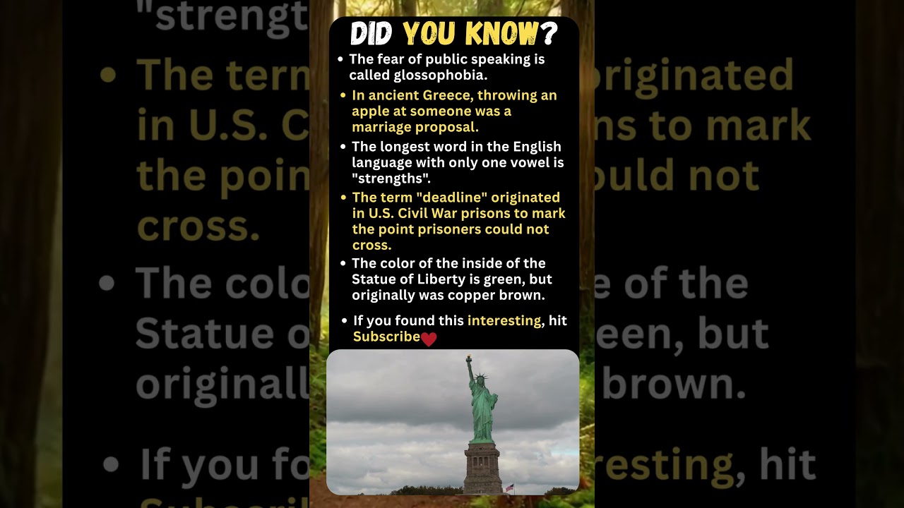 🍎 “Strengths” Word Record & Civil War Deadlines — Surprising Random Facts!