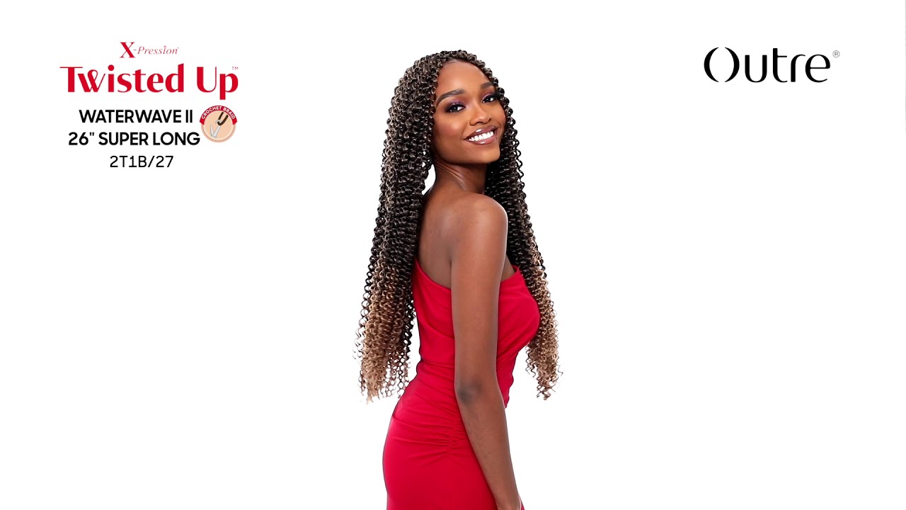 Outre X-Pression Twisted Up Crochet Braid - Waterwave II 26" Super Long