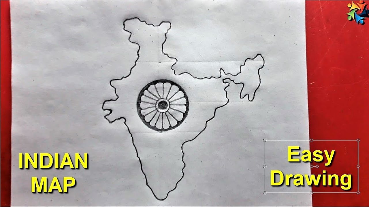 Draw | Indian MAP | Easy & Technical Drawing for Beginners | Mancitra Art
