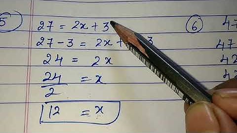 Class 6 chapter 15c part-1 linear equations in one variables