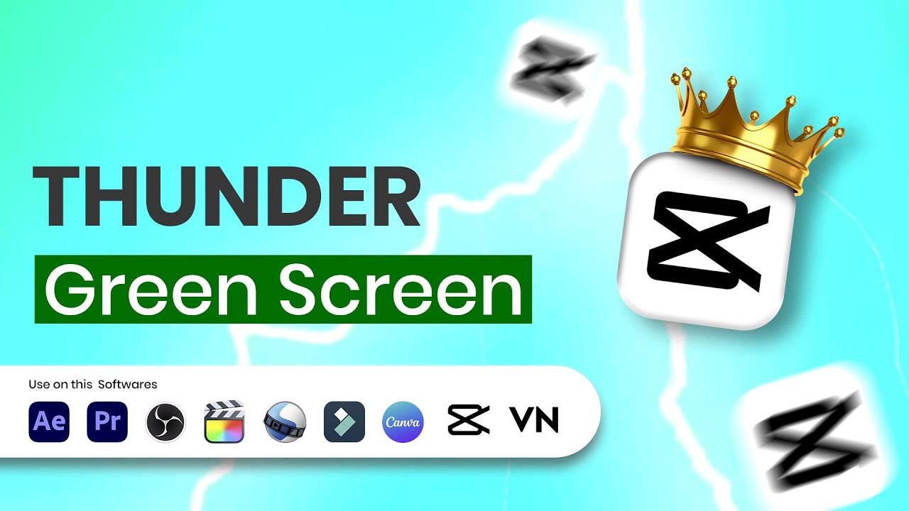 CapCut Thunder Lightning Strike Green Screen Overlay | Realistic VFX Free