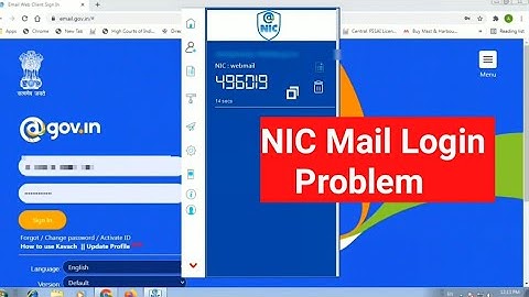 NIC Mail login problem, Kawach Authentication error, kawach #software#