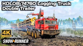 KOLOB 74760 Logging Truck Double Trailer In SnowRunner Season 14 #snowrunner #truck #4k