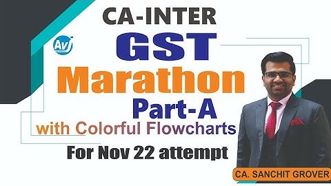 GST Marathon for CA-Inter Nov 22 exams (Part A)| Comprehensive Revision Lecture by CA Sanchit Grover