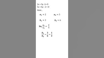 Show that the lines represented by linear pair of equations 2x + 3y = 1 #shorts #sslcexam2022