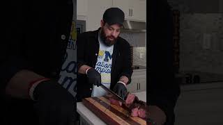 The proper way to divide and slice your #wagyu tomahawk ribeye #followme for insane #steak #content