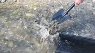 DIY fluid bed gold sluice test
