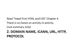 CIT 157  Module 2 3 More on HTML DOMAIN New