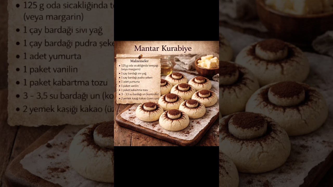 Mantar Kurabiye✨ #beniöneçıkart #pratiktarifler #food #youtubeshorts #youtube #shorts #kurabiye