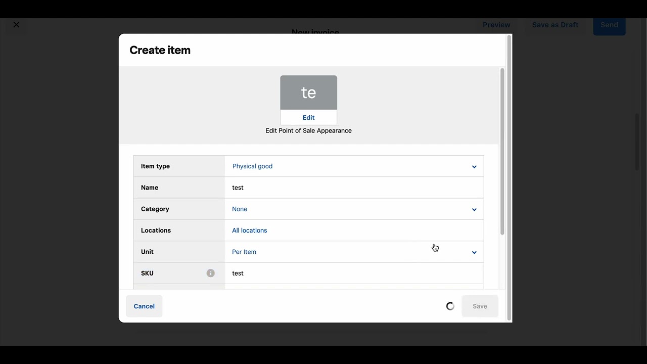 Sintron ST-004 ST-005 Square API test - manually create invoice test to see account status.