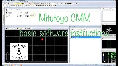 Mitutoyo CMM basic software use