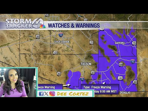 A Freeze Warning remains in effect for many in Southern Arizona - YouTube