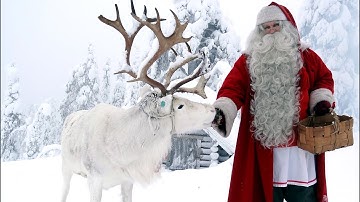 🦌🎅 Christmas Departure of Santa Claus & Reindeer from Lapland for kids Joyeux Noël  Feliz Navidad