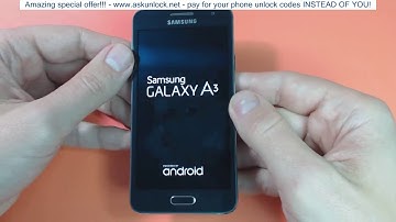 Samsung Galaxy A3 A300F- How to remove pattern lock by hard reset
