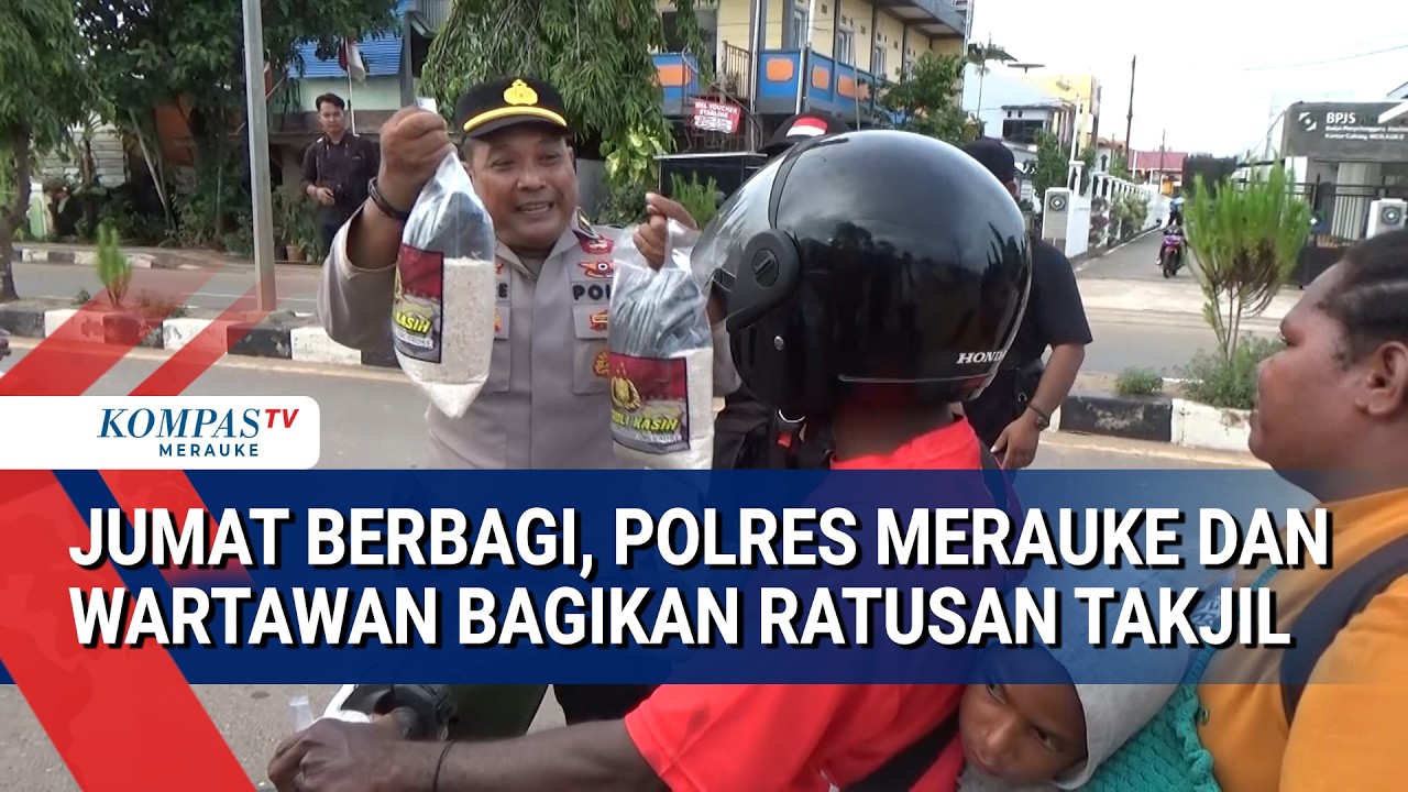 Jumat Berbagi, Polres Merauke dan Wartawan Bagikan Ratusan Takjil