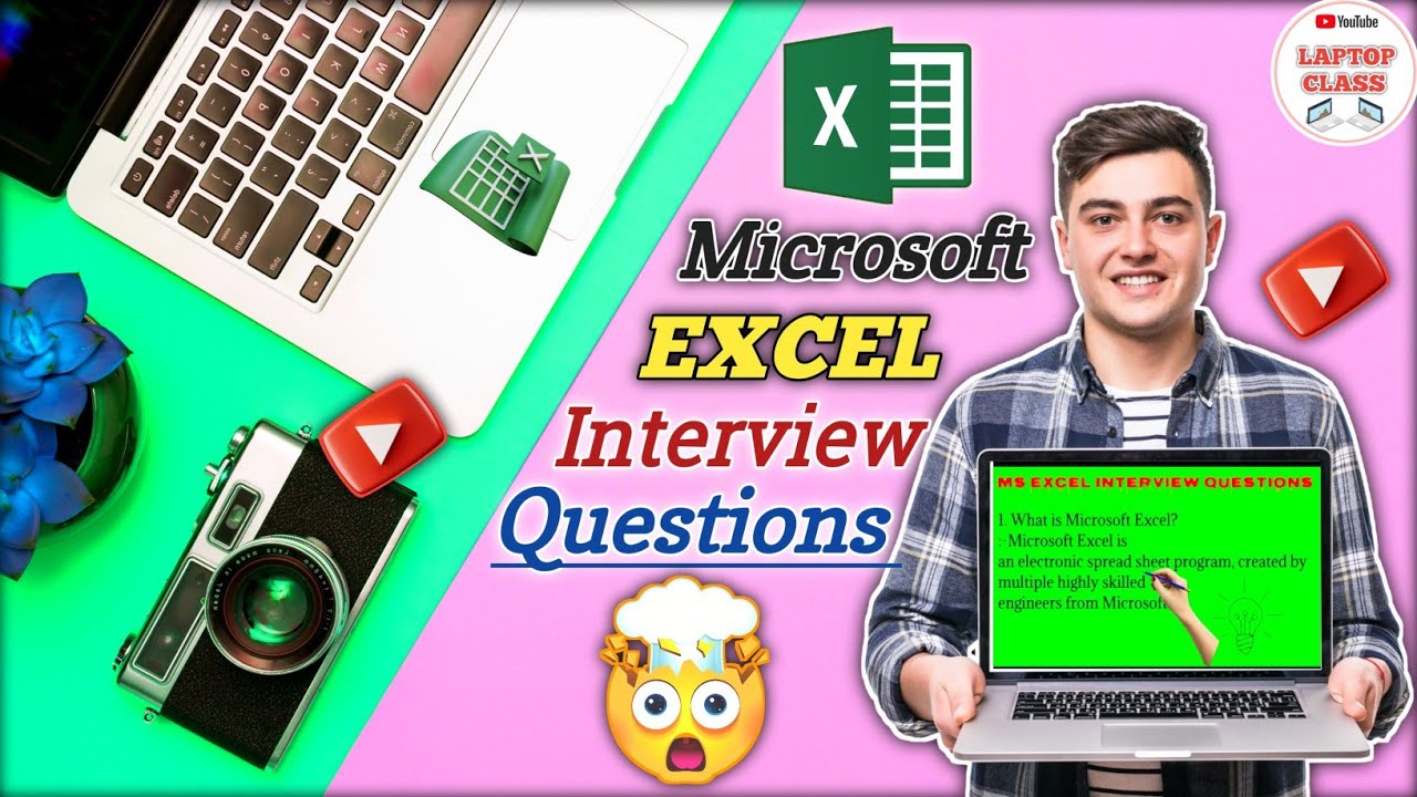 Microsoft Excel Interview Questions | MS Excel Important Questions -|LAPTOP CLASS|