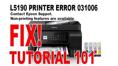 Epson L5190 Printer Error 031006 FIX! NO PRINT OUT FIX!