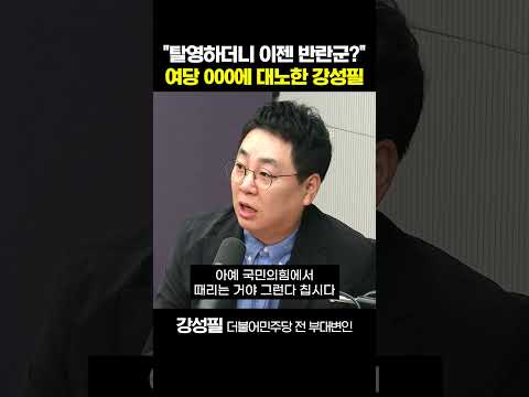 강성필 "이제 1년 3개월 대통령을 이렇게 흔드나? 벌써 다음 대선 준비하는 사람들 있다"