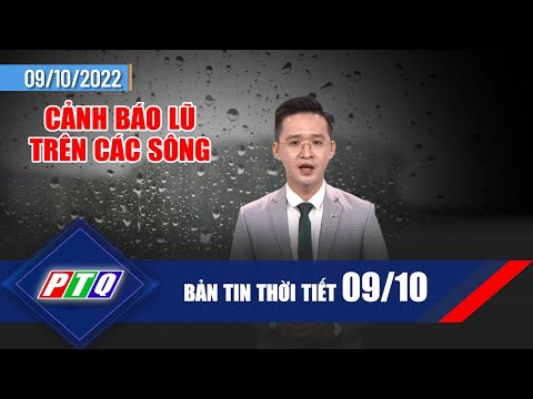 Thời tiết 09/10: Quảng Ngãi bắt đầu mưa lớn từ đêm nay | Cảnh báo lũ trên các sông | PTQ