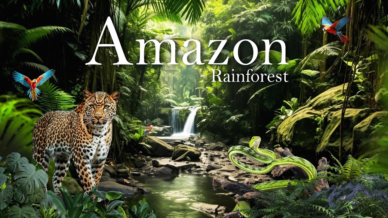 Amazon Rainforest Wildlife 4K - Relaxing Nature & Animals