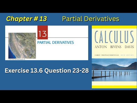 Multivariable Calculus: Ex # 13.6 Q # 23-28 Partial Derivatives - YouTube