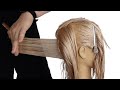 How to cut a basic square layered haircut how to cut a long square layer haircut tutorial in 10 min