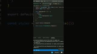 Helloworld in React Native using expo cli #youtubeshorts #youtube #shorts #youtuber #youtubechannel