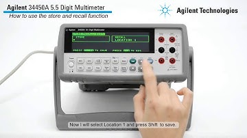 Digital Multimeter, 34450A 5 ½ digit : Store and Recall Function