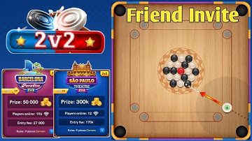 Sao Paulo & Barcelona 2v2 😱 Friend Invite Game Play Carrom Pool