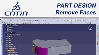 Catia V5 Eğitim&Tutorial (#16)  | Part Design | Remove Face
