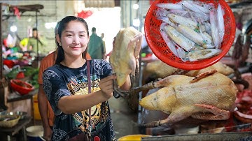 Tasty Squid Roasted recipe, Creamy duck sour soup with fish soup | Cooking with sros