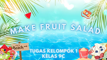 membuat salad buah🌴🍉🍓 [tugas video]
