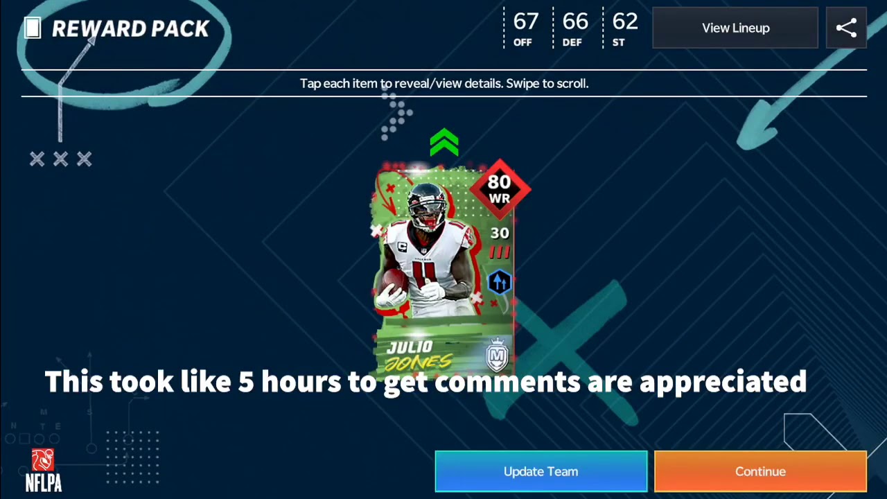 Madden Mobile 21 Master Series 80 overall Julio Jones Gameplay!