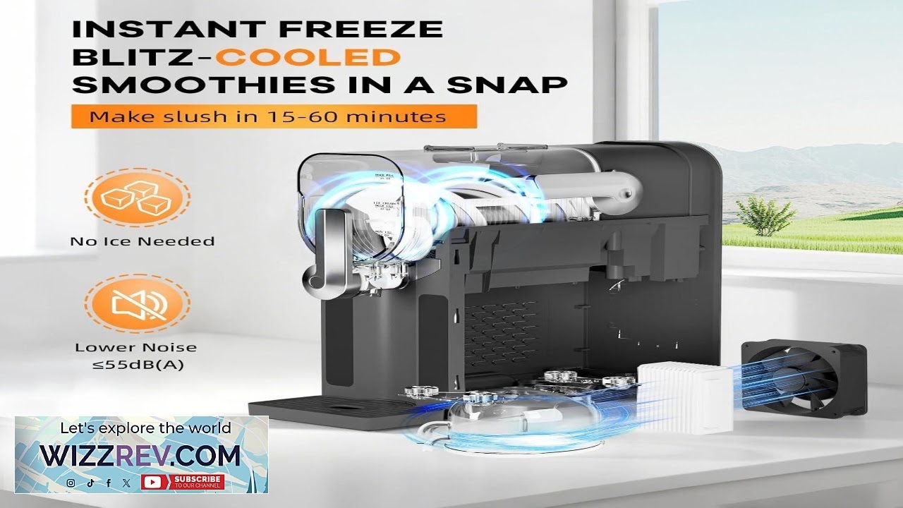 GARVEE Slushie Machine for Home No Ice Needed Frozen Drink Maker