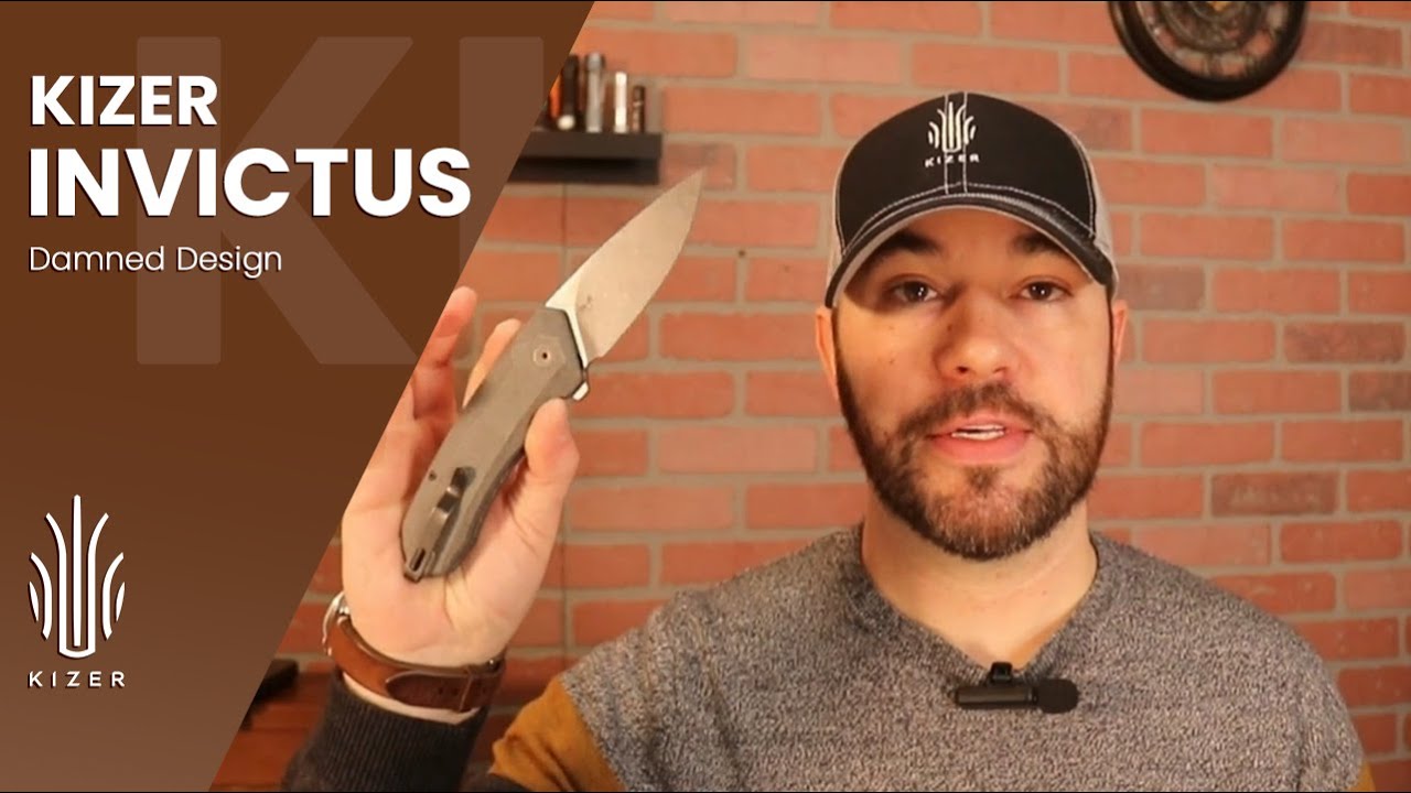 Kizer Knives Details Review! Invictus - New Collaboration With Damned Design EDC Gear Pocket Dump