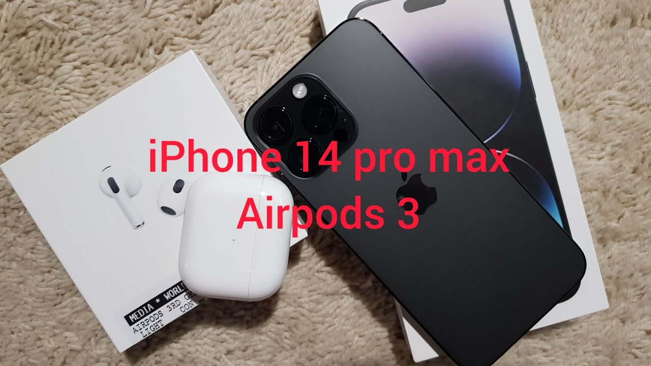 iPhone 14 pro max & airpods 3 unboxing 😁😁😁... YouTube