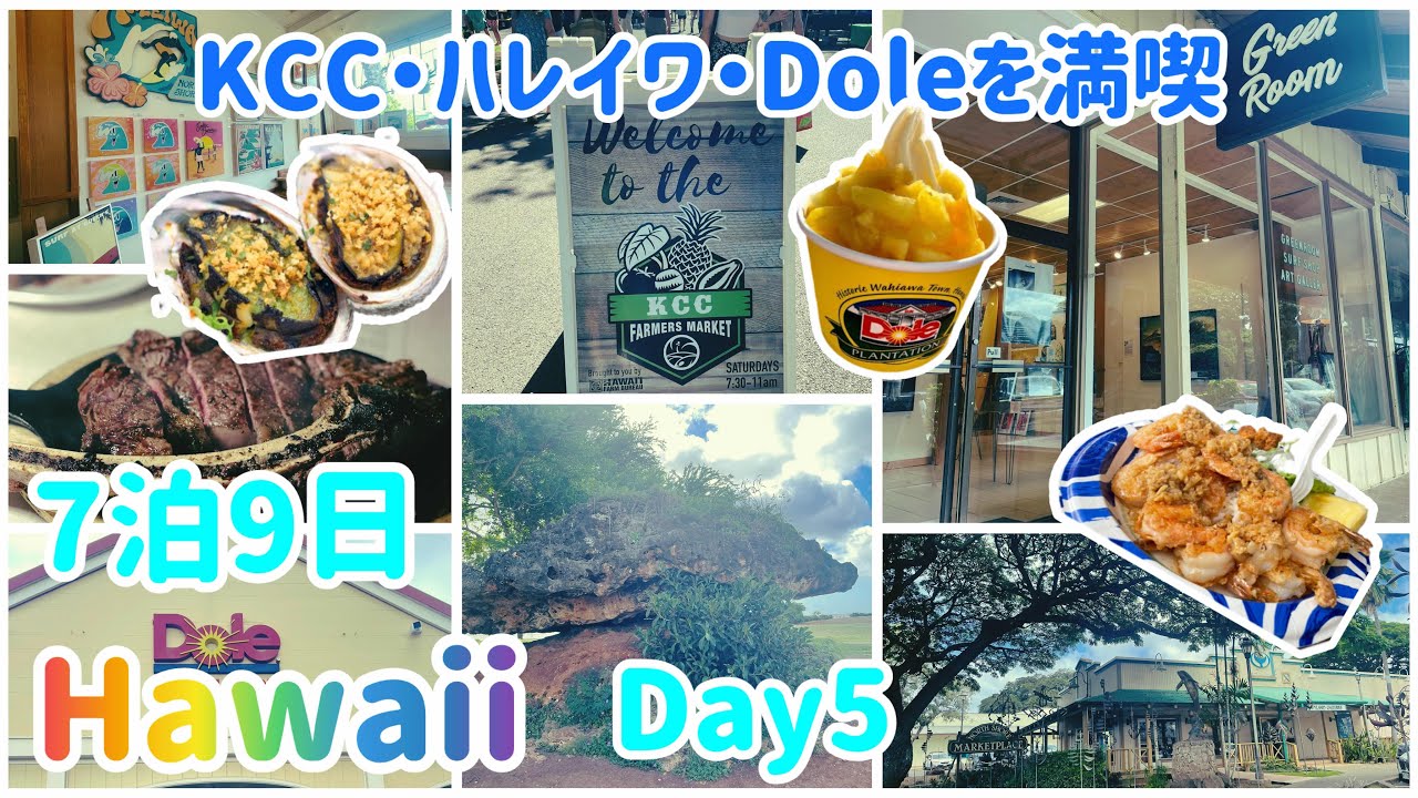 【オアフ島7泊9日】Day5 KCCファーマーズマーケット・ハレイワ・Dole・アランチーノを満喫🌴 @SHIROP-Hauoli-Channel