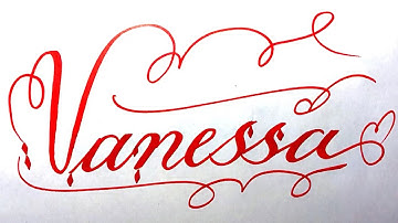 Vanessa Name Signature Calligraphy Status | #moderncalligraphy #cursive #YearofYou #vanessa @Vanessa