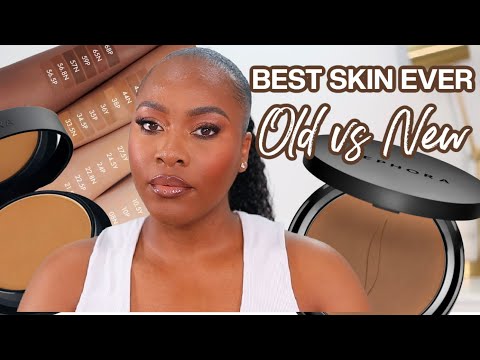 NEW SEPHORA COLLECTION BEST SKIN EVER MATTE POWDER FOUNDATION REVIEW + SIDE BY SIDE COMPARISON 2023