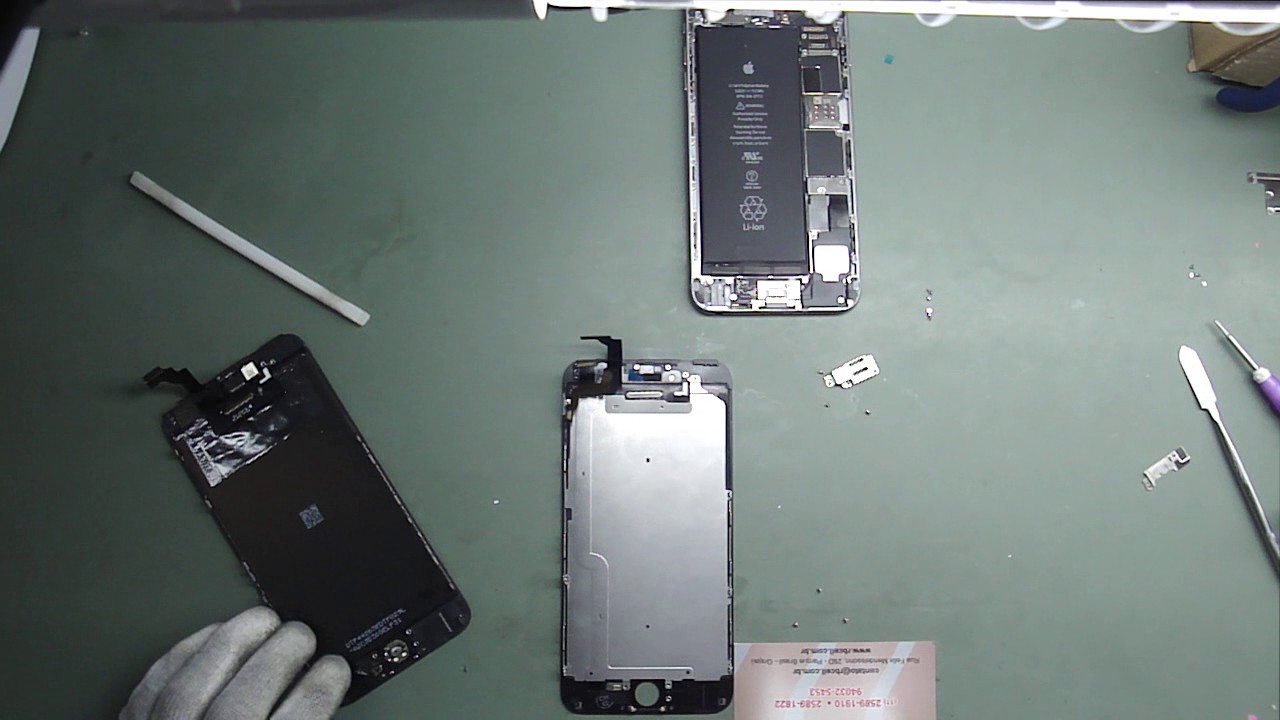 TROCA DA TELA FRONTAL IPHONE 6 PLUS - YouTube