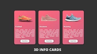 Amazing Info Cards With 3D Effect Using Only HTML And CSS
