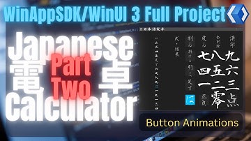 WinUI 3 | Japanese Calculator Part 2 Full Project  | XAML | C# | .NET | UWP | WPF