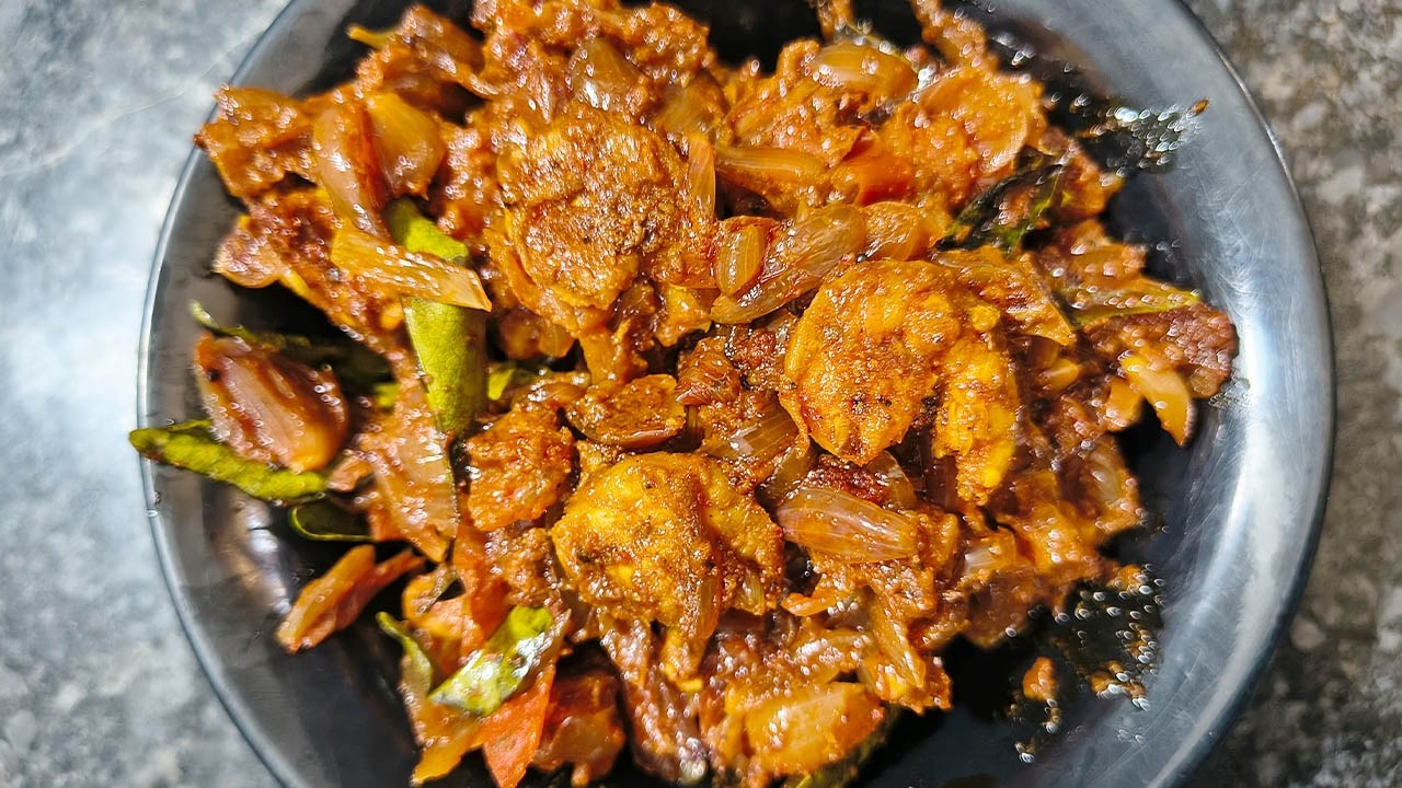 💢💥Tasty Kerala Style Prawns Roast - Chemmeen Roast