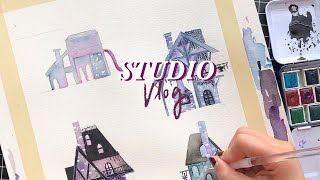 STUDIO VLOG | PAINTING TEENY HOMES | WATERCOLOR PROCESS
My first watercolor process video + studio vlog!
I started this piece months ago and decided to record a time-lapse of me painting the rest of it. I loved how my teeny tiny houses turned out, and will definitely need to paint more to create a little watercolor village. Thank you for those who watch!
Art Supplies Used:
- Art Philosophy Co. (Prima Marketing Watercolor)
- Arches Watercolor Paper
- Amazon Brushes / Royal & Langnickel Soft Grip Fine Point Brush
Music:
- chill. by Sakura Hz.
Follow Me:
- Instagram http://instagram.com/silkymochi STUDIO VLOG | PAINTING TEENY HOMES | WATERCOLOR PROCESS
