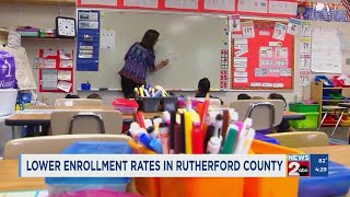 Lower enrollment rates in Rutherford County